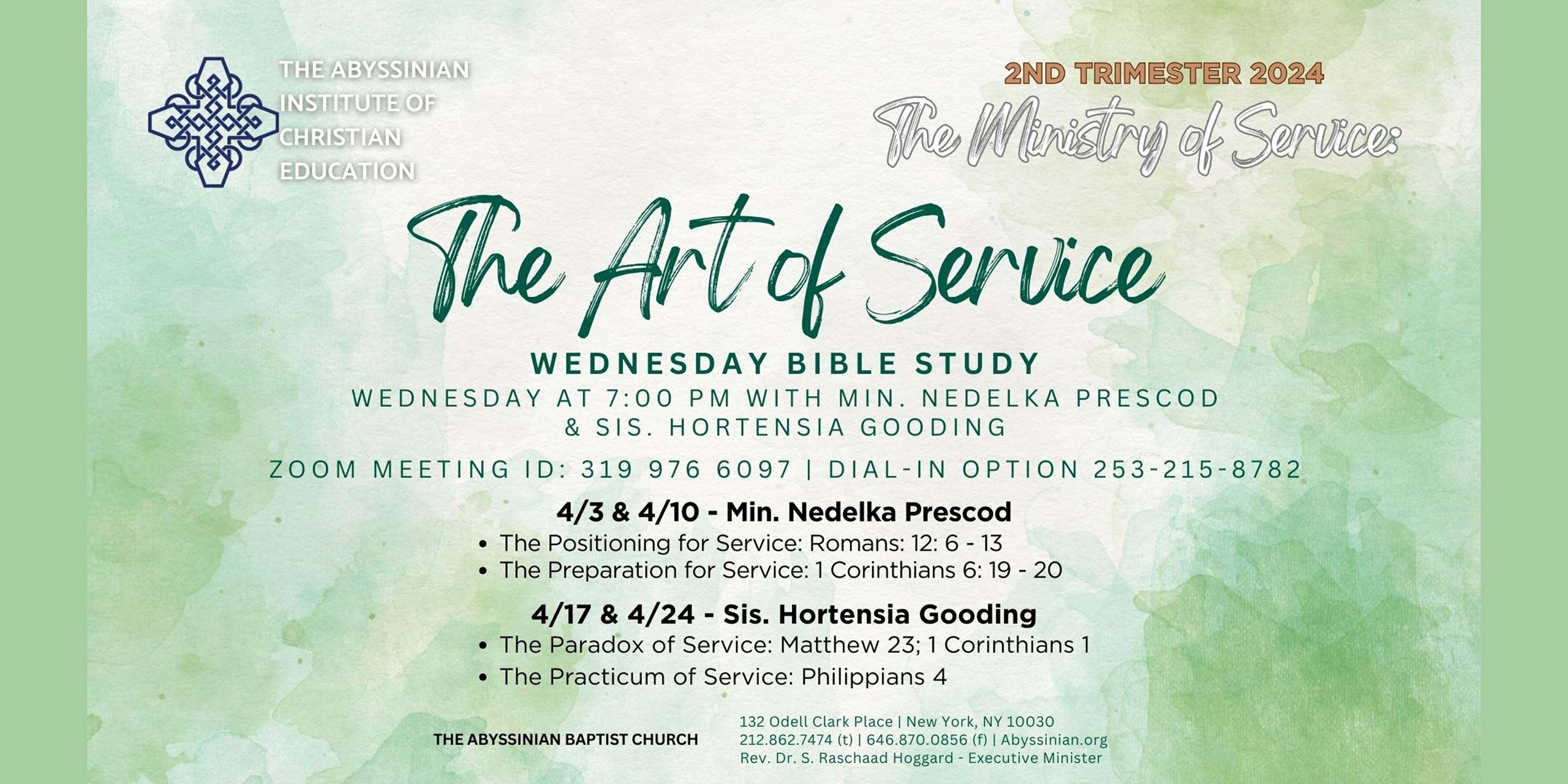 Wednesday Bible Study