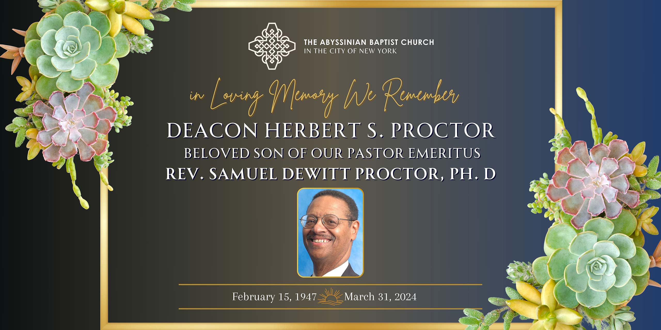 In Memory of Deacon Proctor